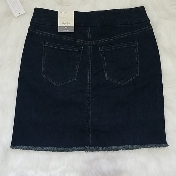Style & co womens mid rise Denim Skort size XS - Picture 2 of 10